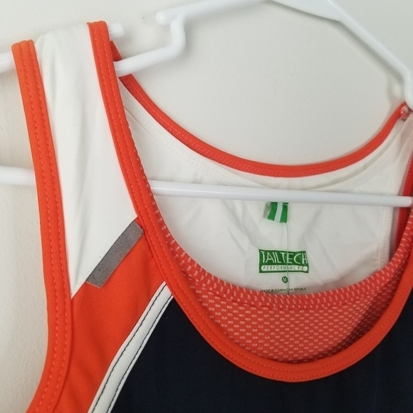NWT TailTech Navy/Orange Athletic Tank w/ Shelf Bra Size M Tennis Pickleball - Picture 8 of 13
